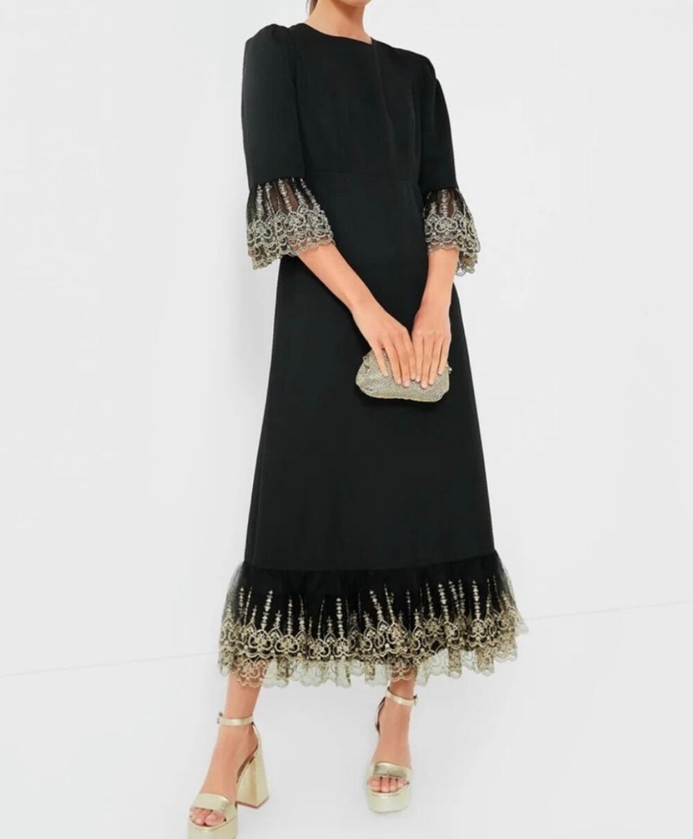 NEW NWT Tuckernuck Pomander Place Black Lilith Dress Medium GORGEOUS